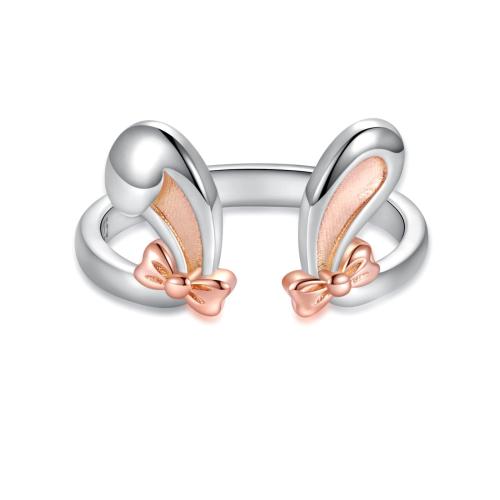 Zinc Alloy Finger Ring, plated, for woman, silver color 