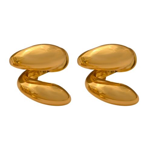 Brass Stud Earring, fashion jewelry & for woman, golden [