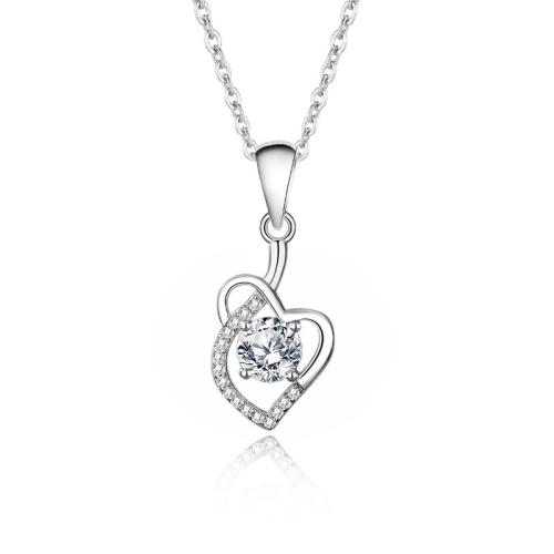 Sterling Silver Jewelry Necklace, 925 Sterling Silver, with 5cm extender chain, fashion jewelry & for woman Approx 40 cm [