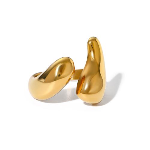 ステンレス指輪, 304ステンレススチール, 18Kゴールドメッキ, ファッションジュエリー & 女性用, 金色, 売り手 パソコン