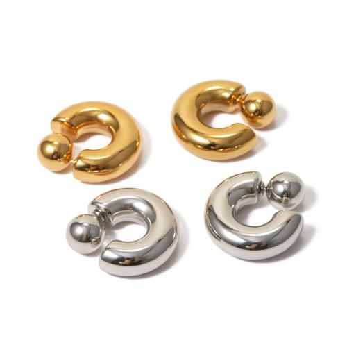 Edelstahl Stud Ohrring, 304 Edelstahl, Vakuum-Ionen-Beschichtung, Modeschmuck & für Frau, keine, 30mm, verkauft von Paar[