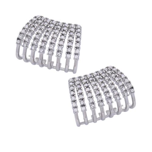 Stainless Steel Rhinestone Stud Earring, 304 Stainless Steel, Vacuum Ion Plating, fashion jewelry & for woman & with rhinestone [