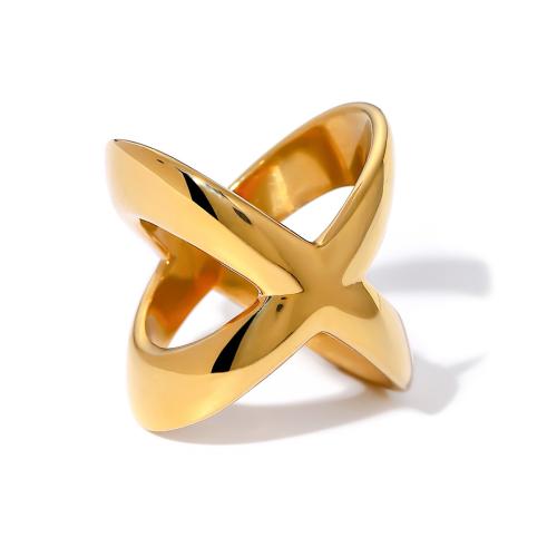 Edelstahl Fingerring, 304 Edelstahl, 18K vergoldet, Modeschmuck & verschiedene Größen vorhanden & für Frau, goldfarben, verkauft von PC