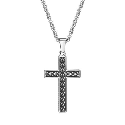 Stainless Steel Cross Pendants, 304 Stainless Steel, polished original color 