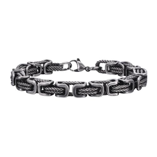 Stainless Steel Chain Bracelets, 304 Stainless Steel, plated, Unisex original color 