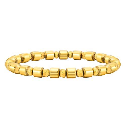 Non Magnetic Hematite Bracelet, plated, Unisex, golden [
