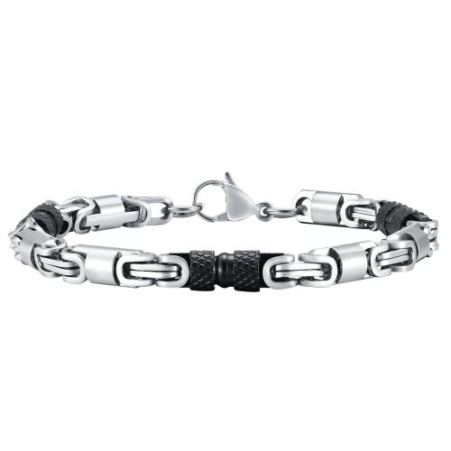 Stainless Steel Chain Bracelets, 304 Stainless Steel, plated, Unisex, original color 
