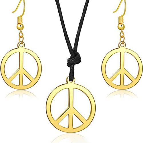 Fashion Zinc Alloy Jewelry Sets, with Wax Cord, plated & for woman, golden [