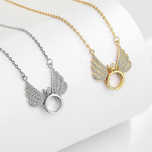 Zinc Alloy Cubic Zirconia Necklace, with 5cm extender chain, plated, micro pave cubic zirconia & for woman cm 