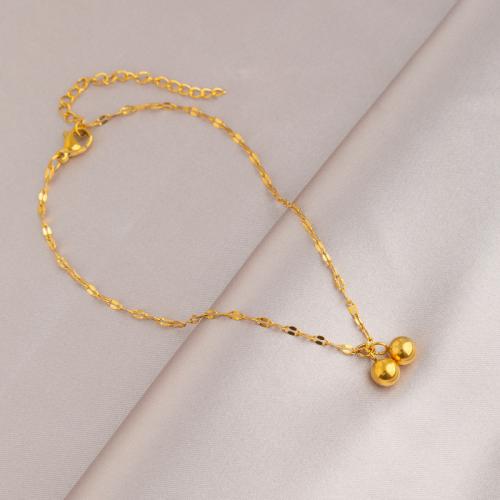 Brass Anklet, with Iron, with 6cm extender chain, for woman, golden cm 