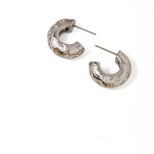 Edelstahl Stud Ohrring, 304 Edelstahl, Modeschmuck & für Frau, originale Farbe, 20x8.2mm, verkauft von Paar