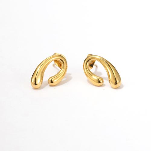 Stainless Steel Stud Earring, 304 Stainless Steel, Vacuum Ion Plating, fashion jewelry & for woman 16mm 