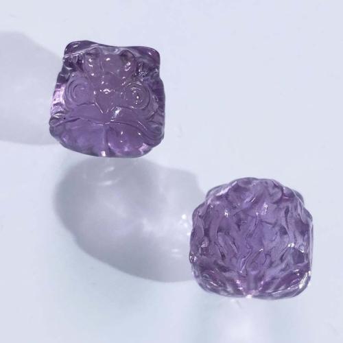 天然紫水晶のビーズ, アメジスト, ライオン, DIY, パープル, 14mm, 売り手 パソコン
