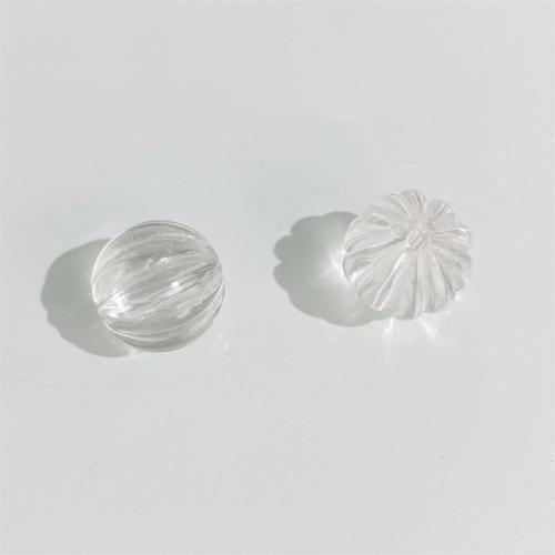Natürliche klare Quarz Perlen, Klarer Quarz, Kürbis, DIY, weiß, 13mm, verkauft von PC
