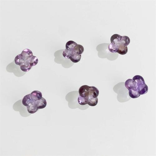 Perles améthystes Naturelles, améthyste, fleur, DIY, violet, 10mm, Vendu par PC