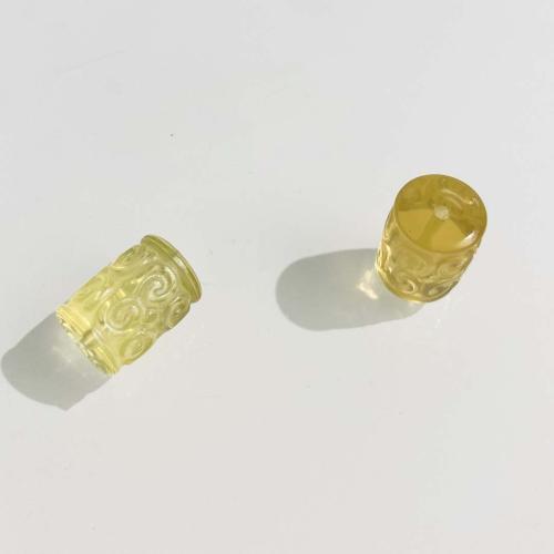 Abalorios De Citrina Natural, abalorio de citrino, Columna, Bricolaje, amarillo, 13x9.5mm, Vendido por UD