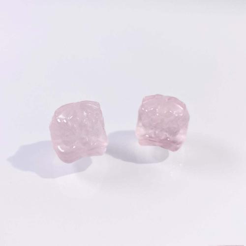 Perles en Quartz Rose naturel, lion, DIY, rose .5-13mm, Vendu par PC