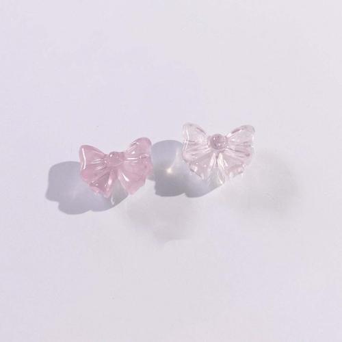 Natürliche Rosenquarz Perlen, Schleife, DIY, Rosa, 16x12mm, verkauft von PC