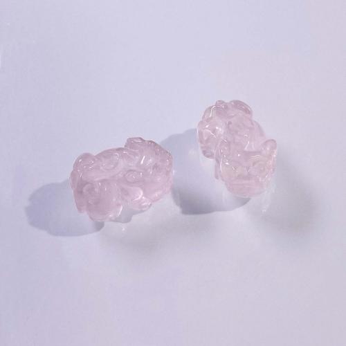 Perles en Quartz Rose naturel, bête sauvage Fabuleuse, DIY, rose, 17mm, Vendu par PC