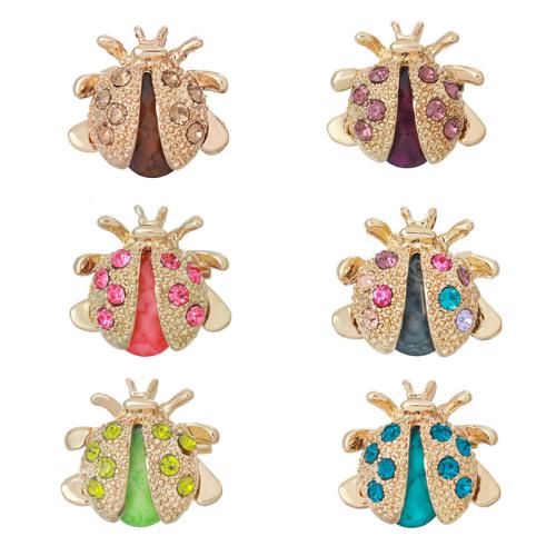 Zinc Alloy Jewelry Brooch, for woman & with rhinestone 