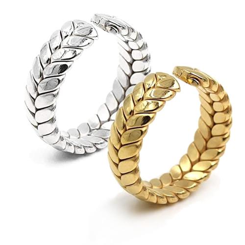 Stainless Steel Finger Ring, 304 Stainless Steel, Wheat, fashion jewelry & Unisex diameter 17mm 