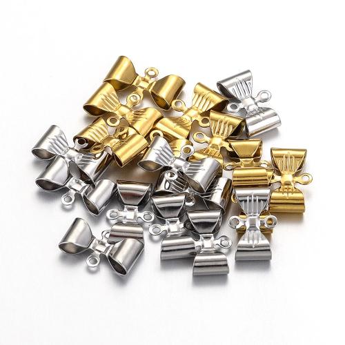 Stainless Steel Charm Connector, 304 Stainless Steel, Bowknot, DIY 