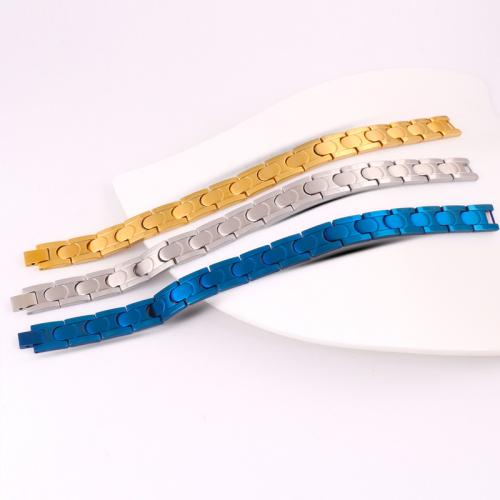 Bracelets en acier inoxydable, Acier inoxydable 304, bijoux de mode & pour homme, plus de couleurs à choisir, 12mm Environ 22 cm, Vendu par PC