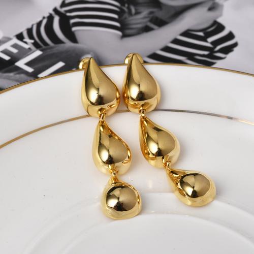 Brass Drop Earring, plated, fashion jewelry 47mm [