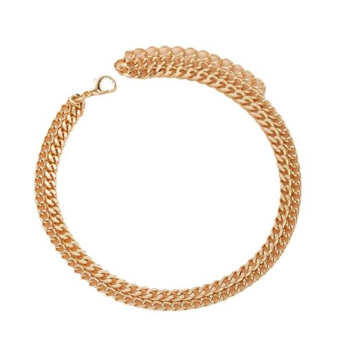 Zinc Alloy Anklet, plated, Double Layer & fashion jewelry & for woman Approx 28 cm [