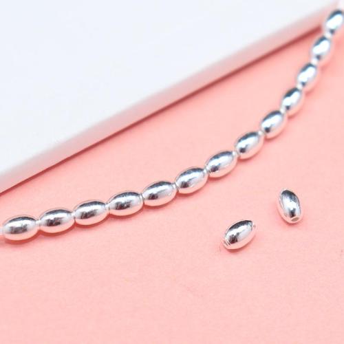 Sterling Silver Beads, 925 Sterling Silver, DIY, silver color Approx 1mm [