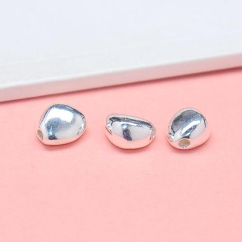 Sterling Silber Spacer Perlen, 925 Sterling Silber, DIY, Silberfarbe, 10.9mm, Bohrung:ca. 1.5mm, verkauft von PC