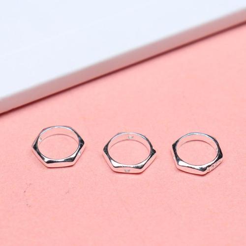 Sterling Silver Frame Beads, 925 Sterling Silver, DIY silver color [
