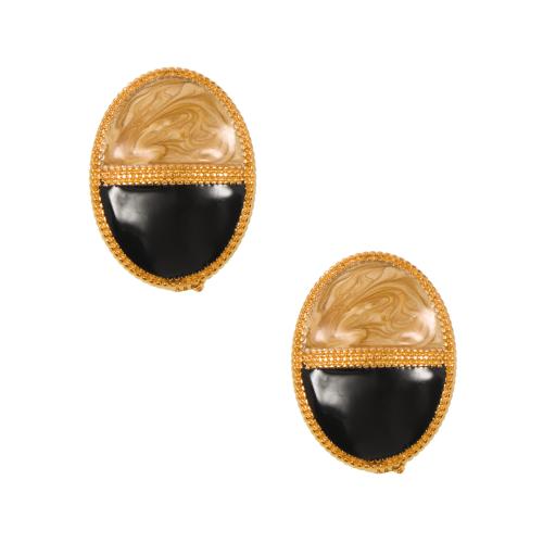 Titan Stahl Ohrringe, Titanstahl, Modeschmuck & für Frau & Emaille, keine, 32x24mm, verkauft von Paar