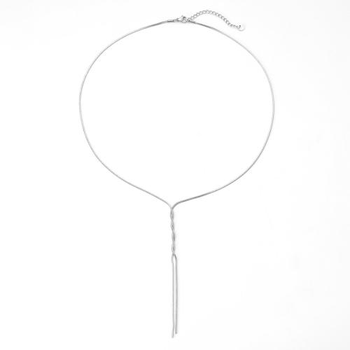 Edelstahl Schmuck Halskette, 304 Edelstahl, mit Verlängerungskettchen von 5cm, Vakuum-Ionen-Beschichtung, Modeschmuck & für Frau, keine, Länge:50 cm, verkauft von PC