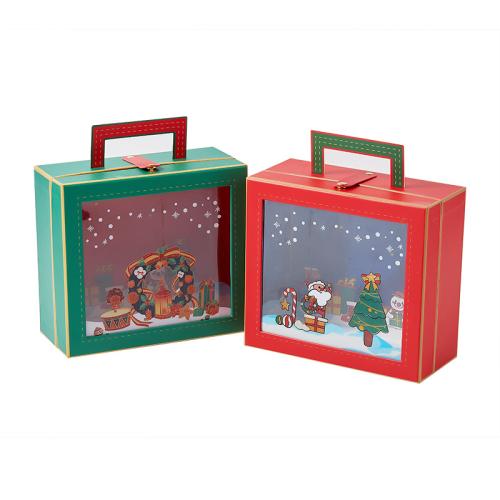 Papier Weihnachts-Geschenkbox, Weihnachts-Design & verschiedene Muster für Wahl, keine, 205x95x185mm, verkauft von PC