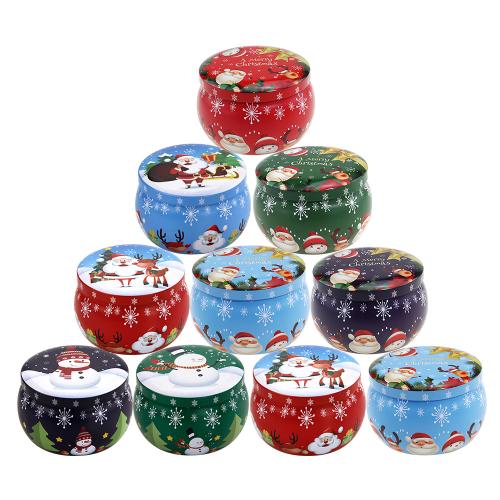 Eisen Weihnachten Candy Jar, Weihnachts-Design & verschiedene Muster für Wahl, keine, 45x63x42mm, verkauft von PC