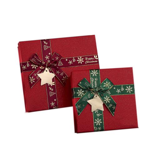 ペーパー クリスマス ギフトのボックス, クリスマスデザイン & 異なるサイズの選択 & さまざまなパターンの選択, 無色, 売り手 パソコン