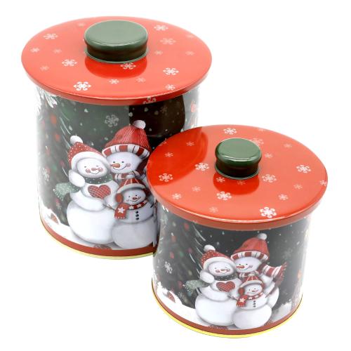 Eisen Weihnachten Candy Jar, Weihnachts-Design, keine, L:12.5x13.5cm,S:11X11.8CM, 2PCs/setzen, verkauft von setzen