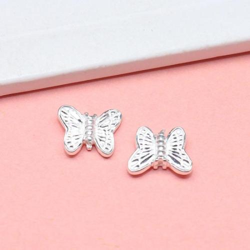 Sterling Silver Spacer Beads, 925 Sterling Silver, Butterfly, DIY, silver color Approx 1mm 