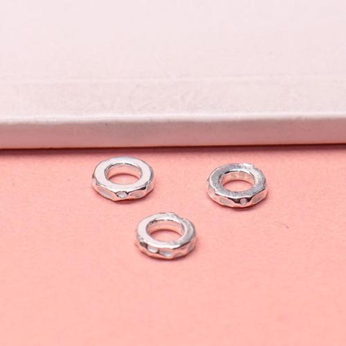 Sterling Silver Spacer Beads, 925 Sterling Silver, DIY, silver color, 6.8mm Approx 3.5mm 