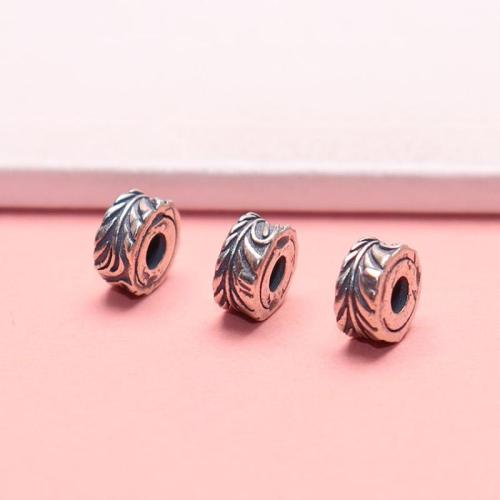 Sterling Silver Spacer Beads, 925 Sterling Silver, DIY, original color, 7.8mm Approx 2.7mm 