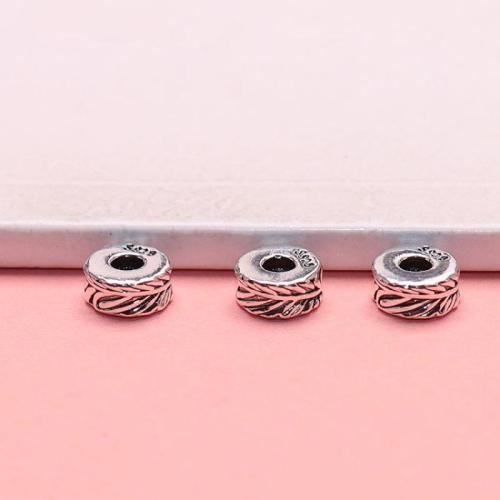 Sterling Silver Spacer Beads, 925 Sterling Silver, DIY, original color, 7.4mm Approx 2.6mm 