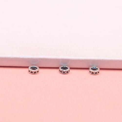 Sterling Silver Spacer Beads, 925 Sterling Silver, DIY, original color, 3.8mm Approx 1.5mm 