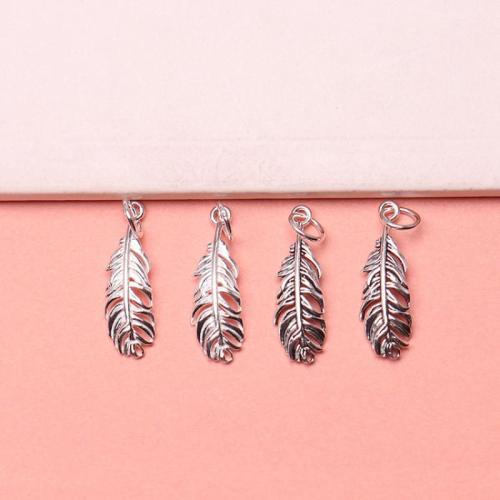 Sterling Silver Pendants, 925 Sterling Silver, Feather, DIY 