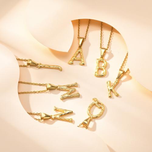 Edelstahl Schmuck Halskette, 304 Edelstahl, Modeschmuck & verschiedene Stile für Wahl & für Frau, goldfarben, 21.5mm, verkauft von PC