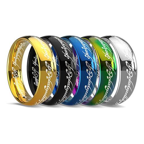 ステンレス指輪, 304ステンレススチール, ファッションジュエリー & ユニセックス & 異なるサイズの選択, 無色, width 6mm, 売り手 パソコン