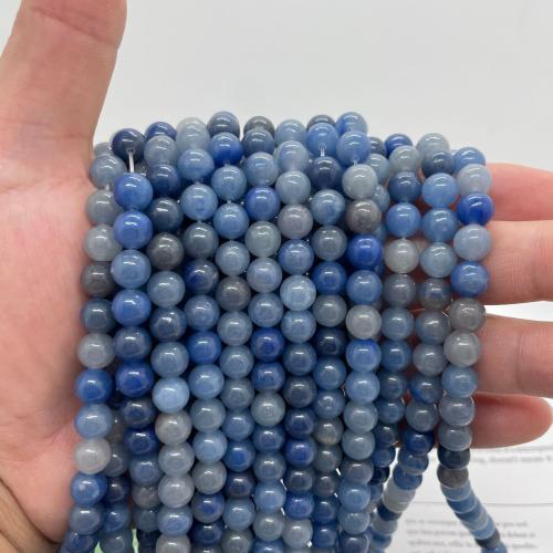 Blue Aventurine Bead, Round, DIY blue Approx 38 cm [