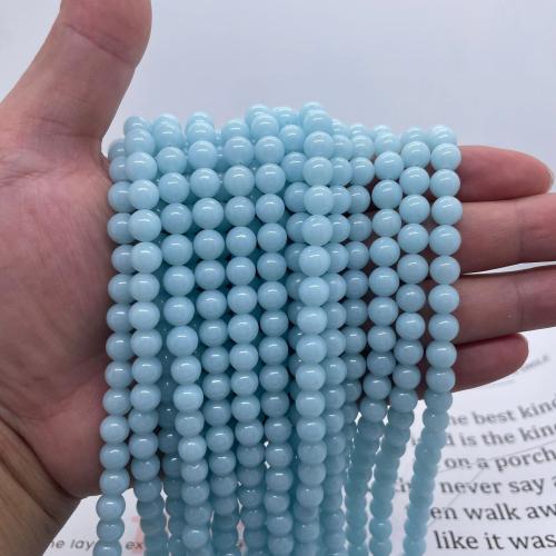 Single Gemstone Beads, Night-Light Stone, Round, DIY Approx 38 cm 