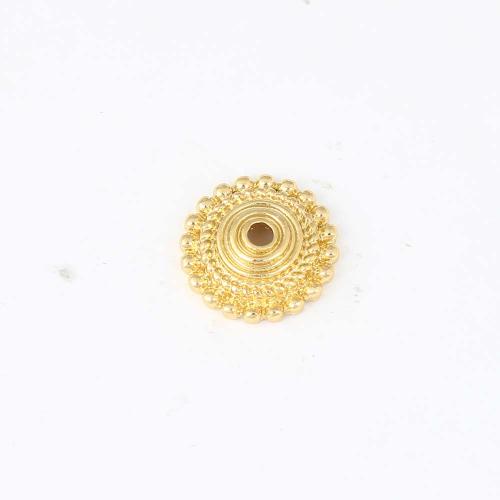 perla de cobre, metal, chapado en color dorado, Bricolaje, 14.4x14.1x4.4mm, Vendido por UD