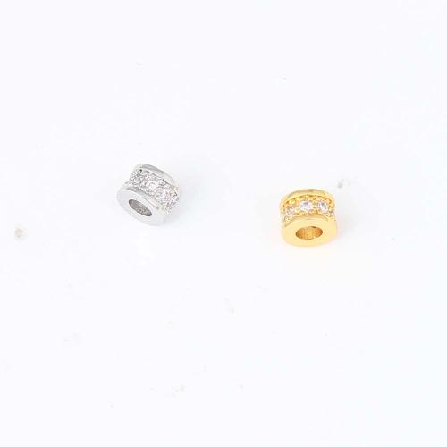 Perles zircon Micro Pave cubes, laiton, Placage, DIY & pavé de micro zircon, plus de couleurs à choisir Vendu par PC[